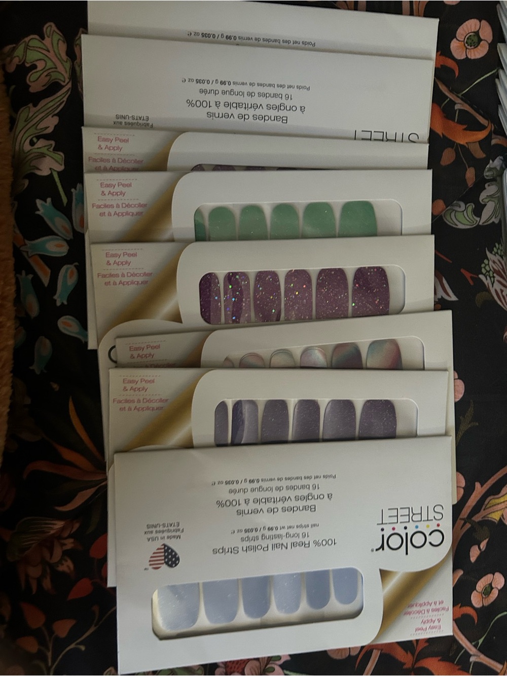 10 Color Street Nail Polish Strips - Assorted Pastel & Glitter Shades - Picture 2 of 6